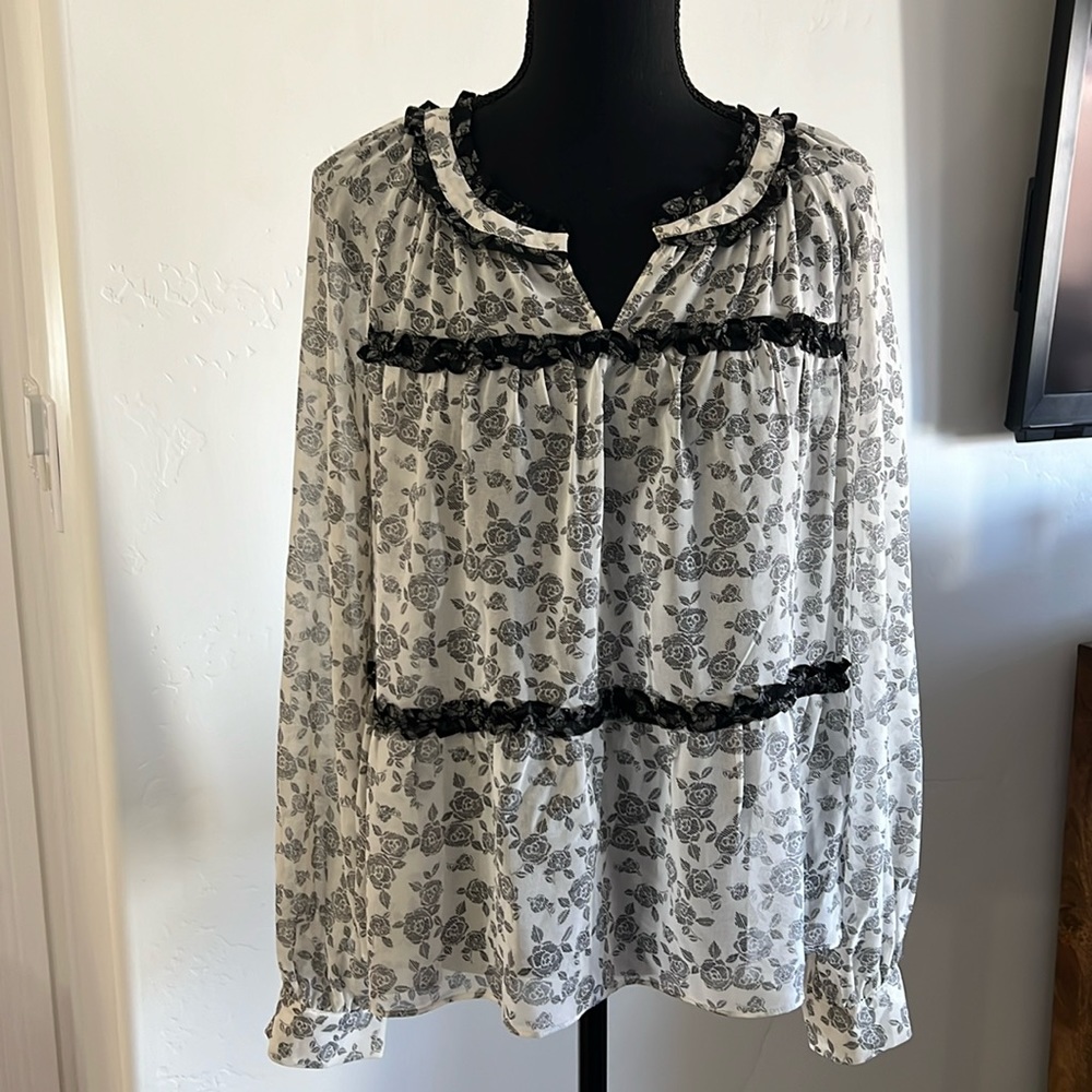 Vince Camuto sheer top